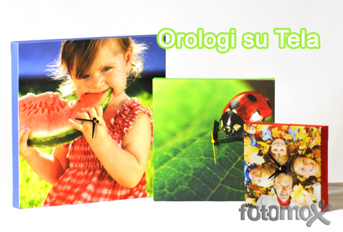 Tela orologio stampato con foto, un vero quadro per i tuoi ambienti Tela orologio personalizzata con foto
